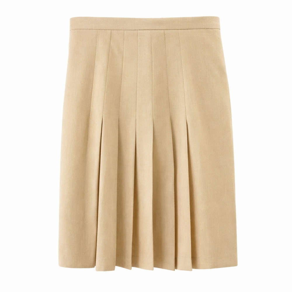 Givenchy Light Cream Pleated A-Line Skirt